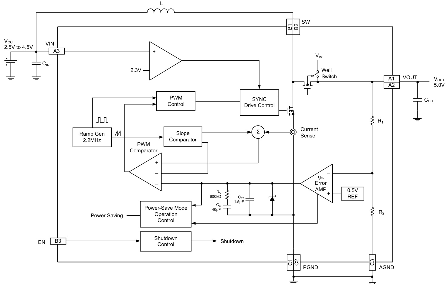 SGMICRO(圣邦微)的SGM66056-5.0YG/TR系统框图