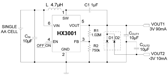 HEXIN(禾芯微)的HX3001-AFC7系统框图