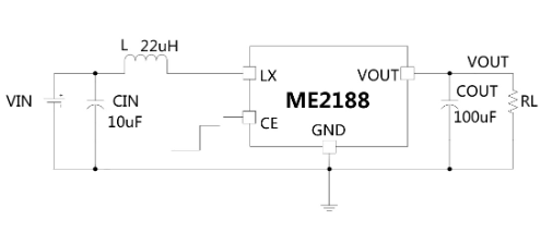 MICRONE(南京微盟)的ME2188A22M3G系统框图