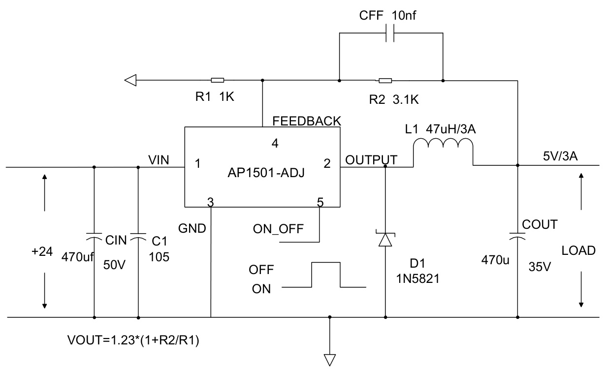 HGC(深圳汉芯)的AP1501S-5.0RG系统框图