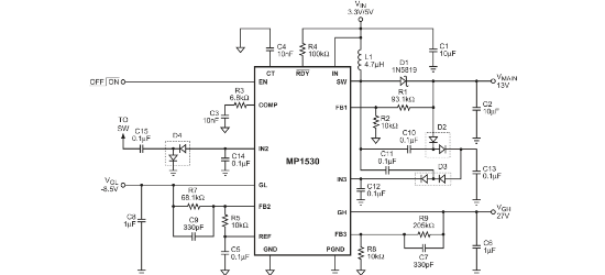 MPS(芯源)的MP1530DQ-LF-Z系统框图