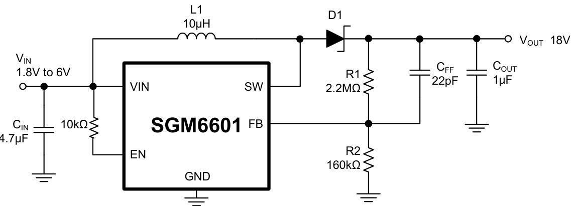 SGMICRO(圣邦微)的SGM6601YTN5G/TR系统框图