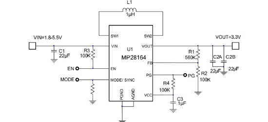 MPS(芯源)的MP28164GD-Z系统框图