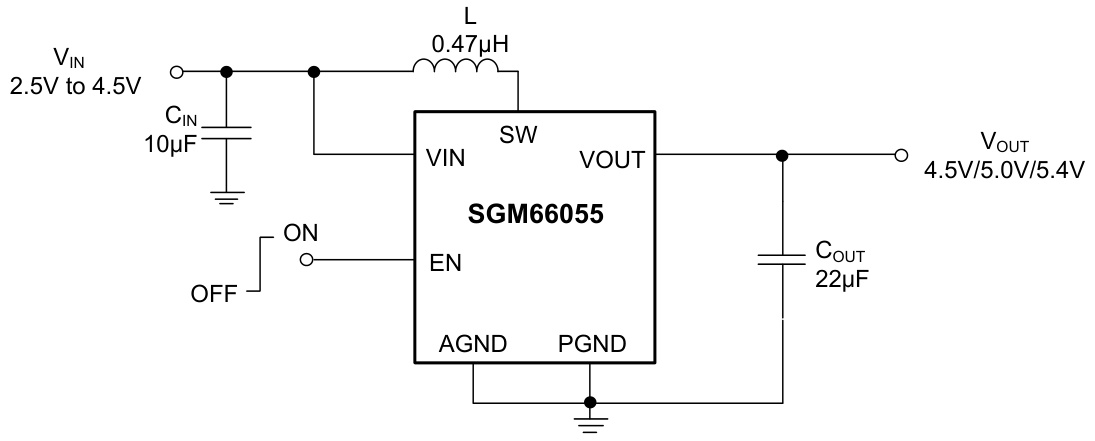 SGMICRO(圣邦微)的SGM66055-4.5YG/TR系统框图