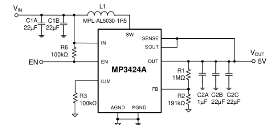 MPS(芯源)的MP3424AGG-Z系统框图