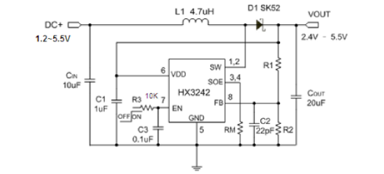 HEXIN(禾芯微)的HX3242系统框图