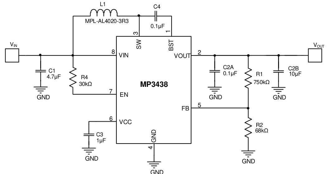 MPS(芯源)的MP3438GTL-Z系统框图