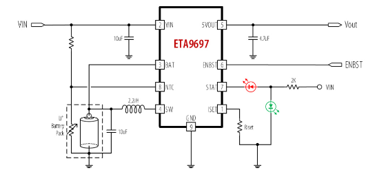 ETA(钰泰)的ETA9697E8A系统框图