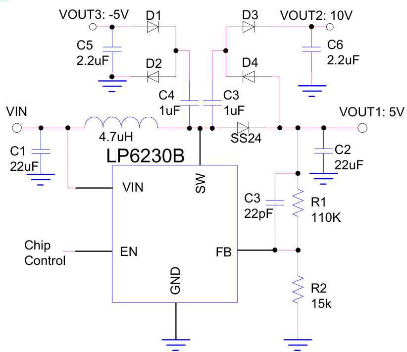LOWPOWER(微源半导体)的LP6230BMSF系统框图