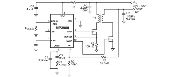 MPS(芯源)的MP3908DK-LF-Z系统框图