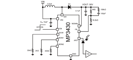 MPS(芯源)的MP3430HQ-LF-Z系统框图