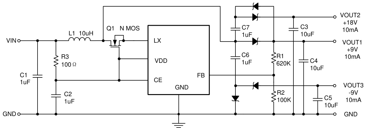 natlinear(南麟)的LN2266PB2MR-G系统框图