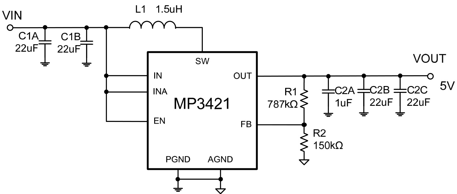 MPS(芯源)的MP3421GG-Z系统框图
