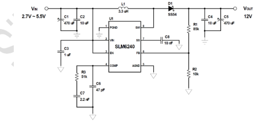 Sillumin(数明半导体)的SLM6240AB-13GTR系统框图