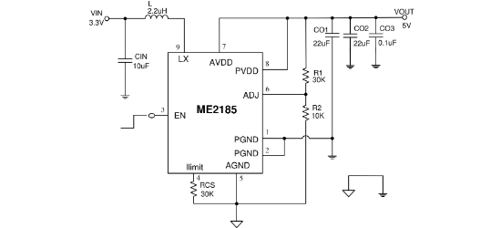 MICRONE(南京微盟)的ME2185ASPG系统框图