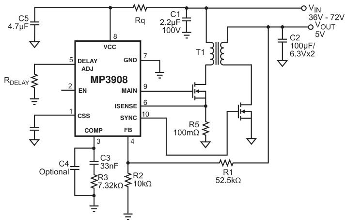MPS(芯源)的MP3908DK-LF-Z系统框图