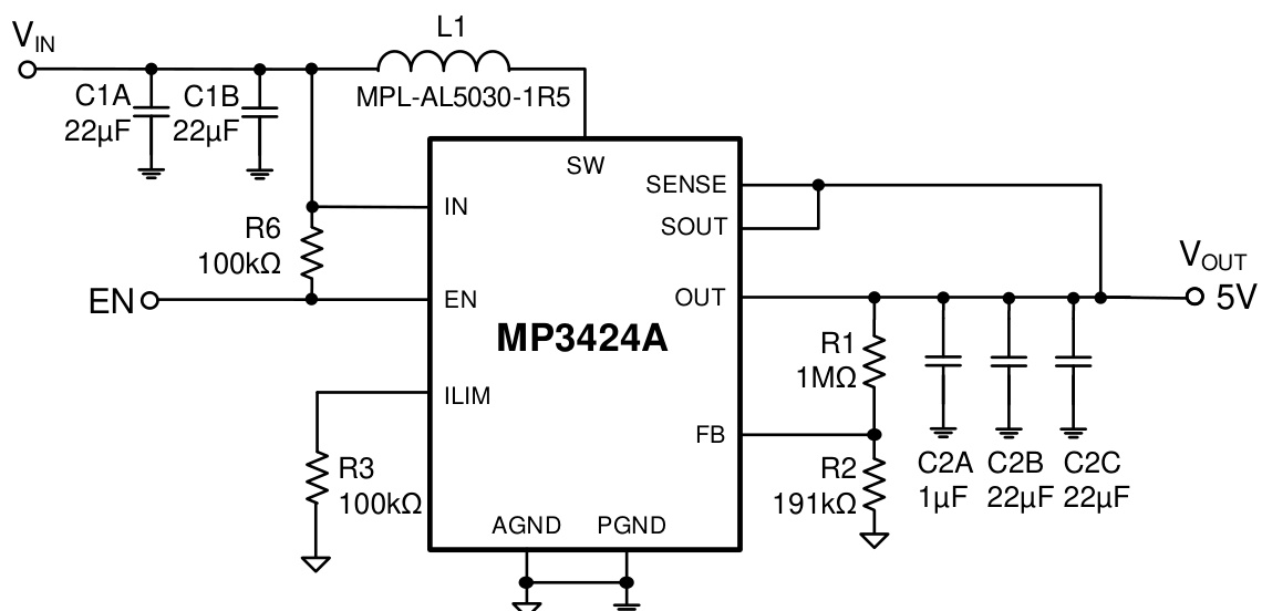 MPS(芯源)的MP3424AGG-Z系统框图
