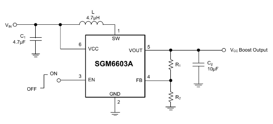 SGMICRO(圣邦微)的SGM6603A-ADJYN6G/TR系统框图