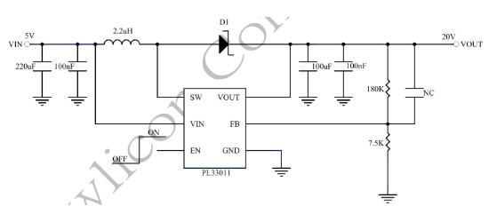 POWLICON(宝砾微)的PL33011系统框图