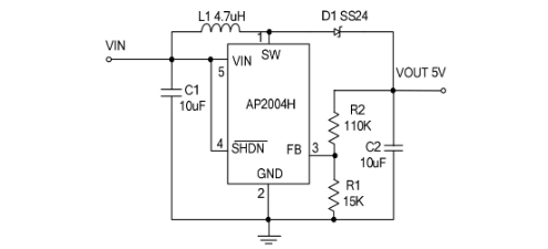 chipown(芯朋微电子)的AP2004HTCER-ADJ系统框图