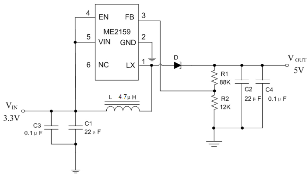 MICRONE(南京微盟)的ME2159BM6G系统框图