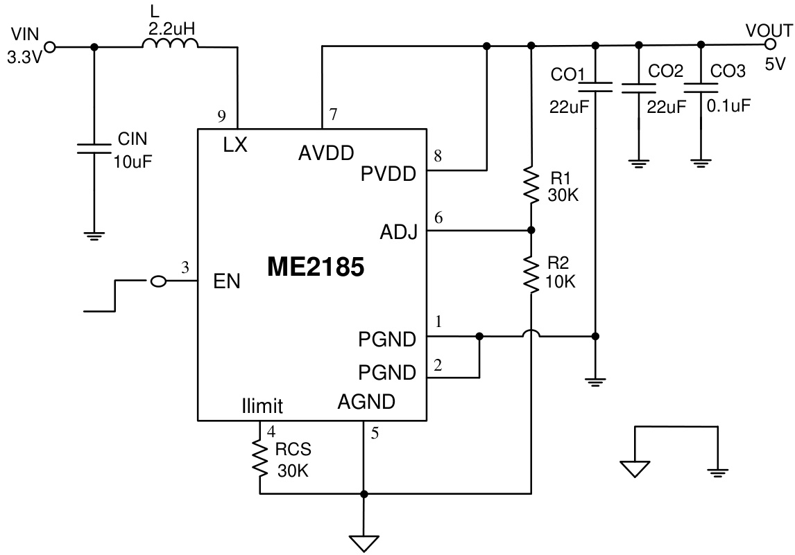 MICRONE(南京微盟)的ME2185ASPG系统框图