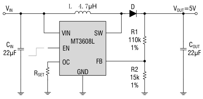 西安航天民芯的MT3608L系统框图