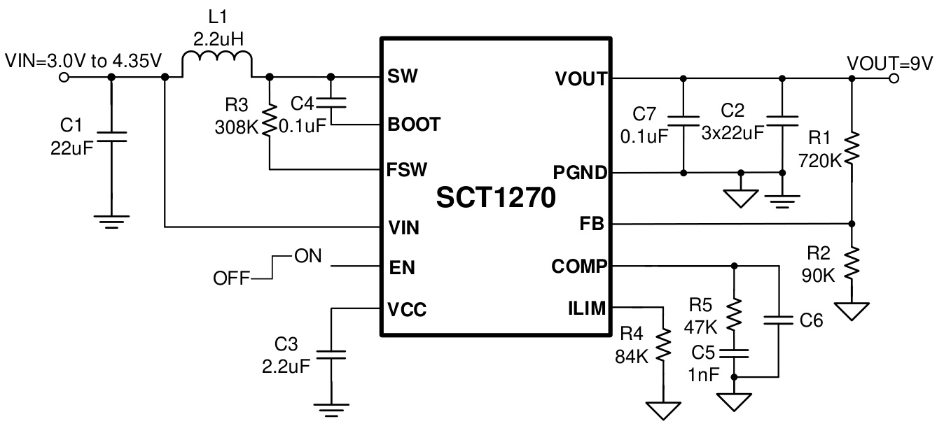 SCT(芯洲科技)的SCT1270FQAR系统框图
