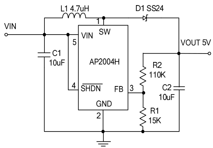 chipown(芯朋微电子)的AP2004HTCER-ADJ系统框图