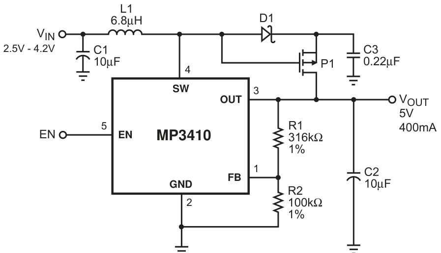 MPS(芯源)的MP3410DJ-LF-Z系统框图