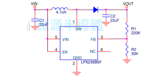 LOWPOWER(微源半导体)的LP6236QVF系统框图
