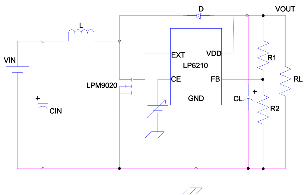 LOWPOWER(微源半导体)的LP6210B6F系统框图