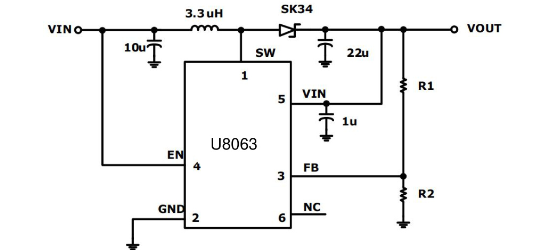 UNI-SEMIC(宇力半导体)的U8063系统框图