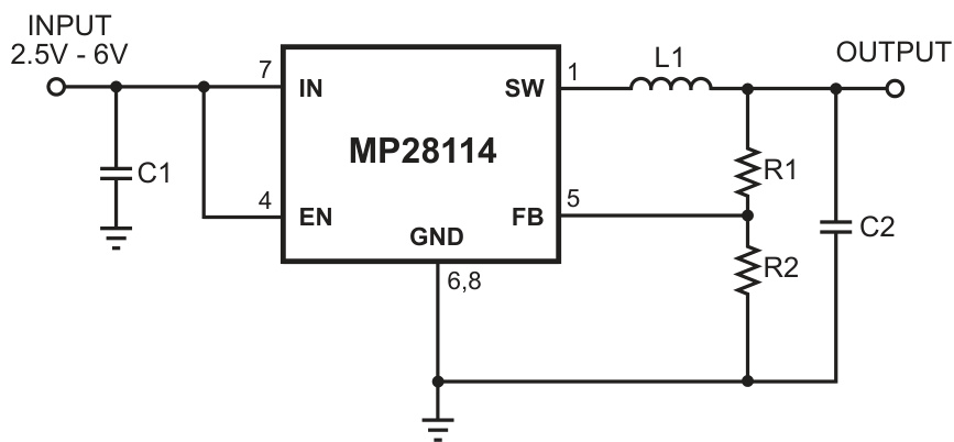 MPS(芯源)的MP28114DG-LF-Z系统框图