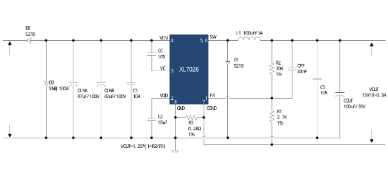 XLSEMI(芯龙)的XL7026E1系统框图