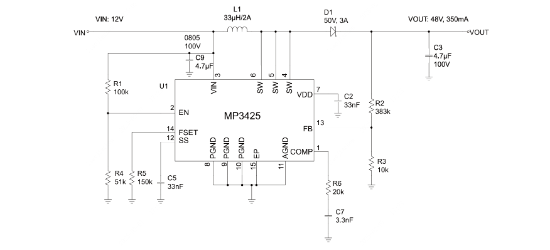 MPS(芯源)的MP3425DL-LF-Z系统框图
