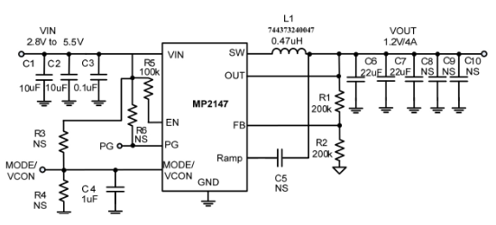 MPS(芯源)的MP2147GD-Z系统框图