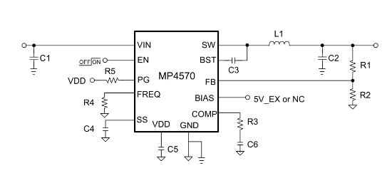 MPS(芯源)的MP4570GF-Z系统框图