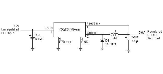 Corebai(芯佰微)的CBM2596DT-3.3系统框图