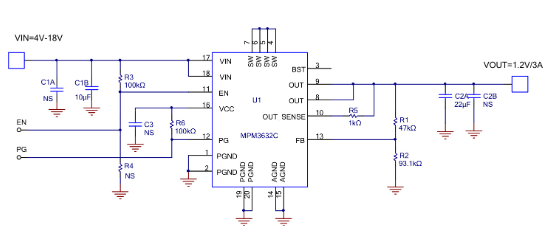 MPS(芯源)的MPM3632CGQV-Z系统框图