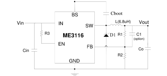 MICRONE(南京微盟)的ME3116AM6G系统框图