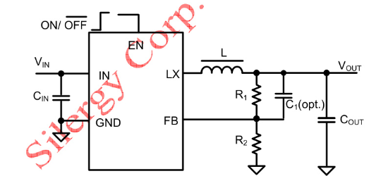 Silergy(矽力杰)的SY8009AAAC系统框图