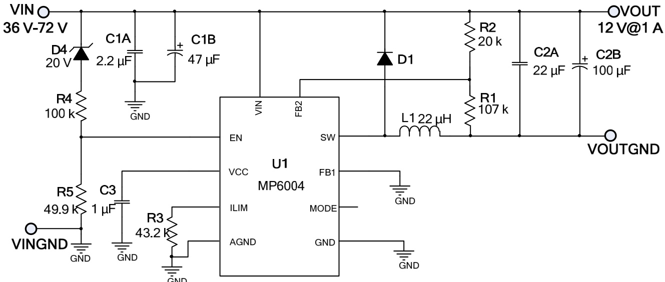 MPS(芯源)的MP6004GQ-Z系统框图