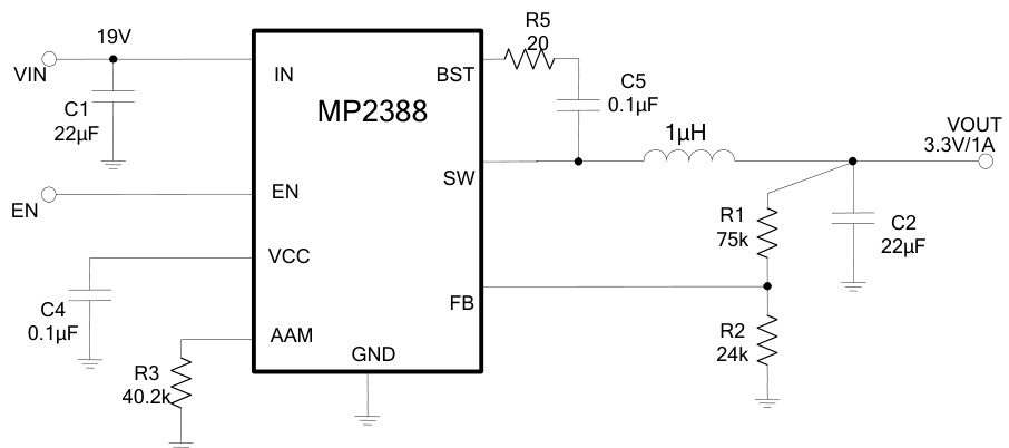 MPS(芯源)的MP2388GQEU-Z系统框图
