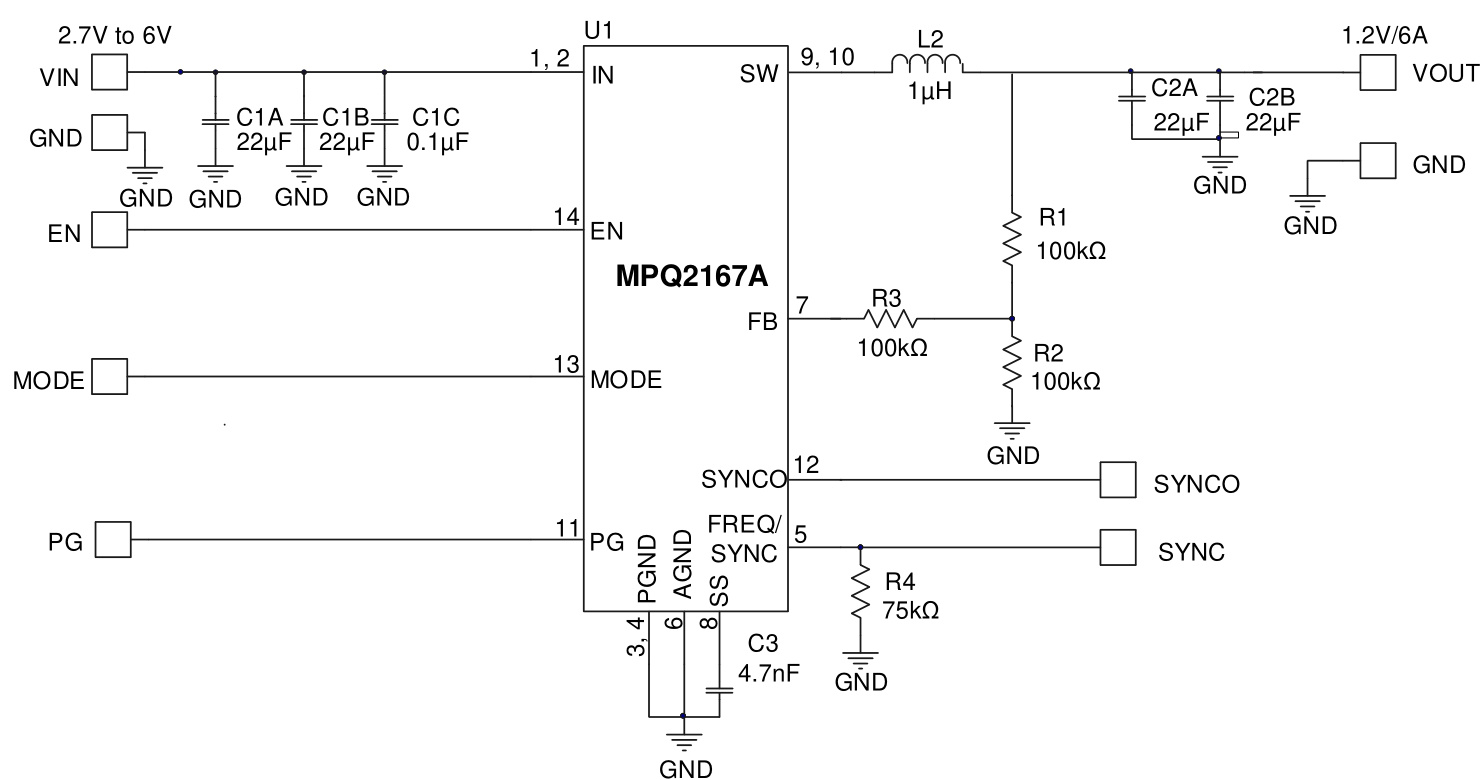 MPS(芯源)的MPQ2167AGQE-AEC1-Z系统框图