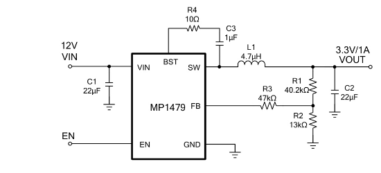 MPS(芯源)的MP1479GTF-Z系统框图