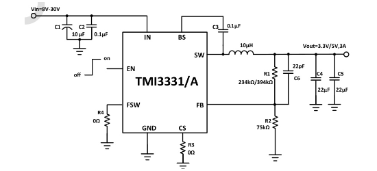 TMI(拓尔微)的TMI3331系统框图