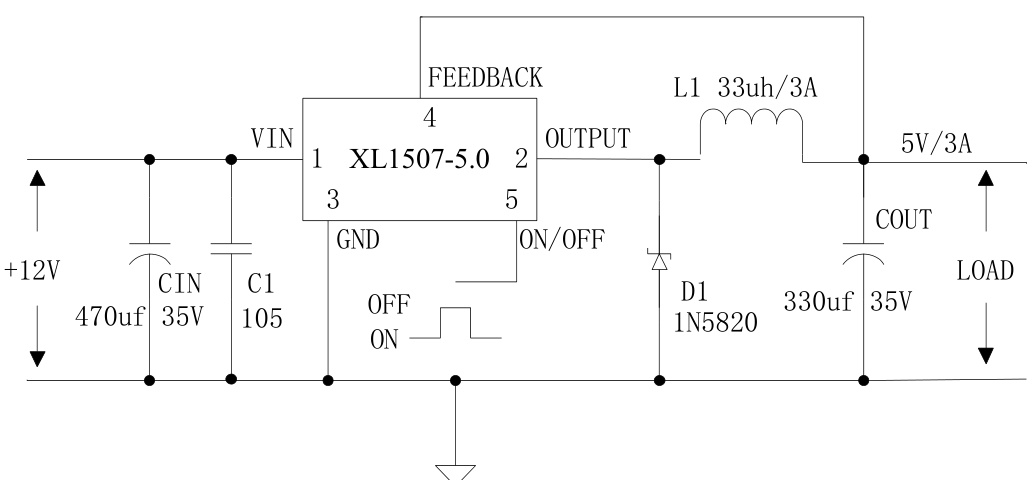 XLSEMI(芯龙)的XL1507-ADJE1系统框图