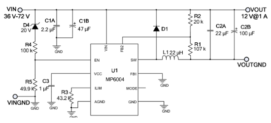 MPS(芯源)的MP6004GQ-Z系统框图