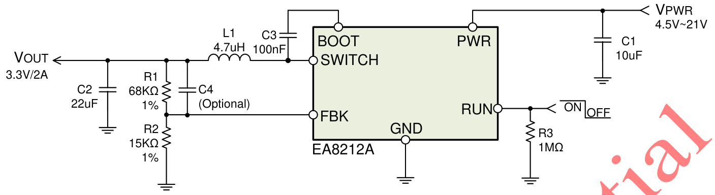 everanalog(申风)的EA8212AT6R系统框图
